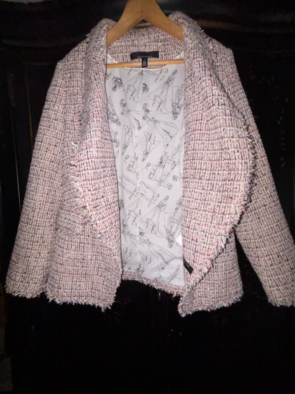 White House Black Market Tweed Studio Blazer – Multi-Color – Size 8 - Picture 14 of 14